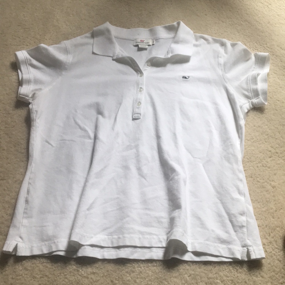 White Vineyard vine girls button up shirt